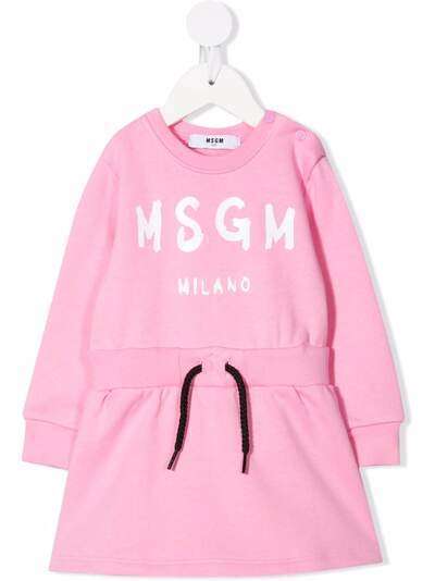 MSGM Kids платье-джемпер с логотипом