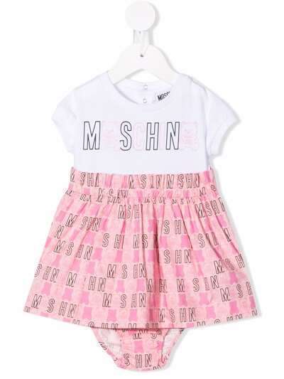 Moschino Kids платье-трапеция с логотипом