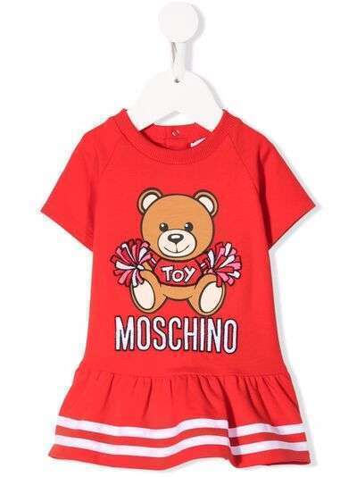 Moschino Kids платье с короткими рукавами и логотипом