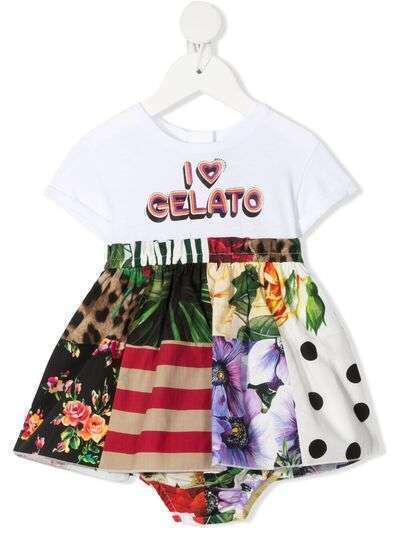 Dolce & Gabbana Kids платье с принтом I Heart Gelato