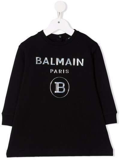 Balmain Kids платье с логотипом