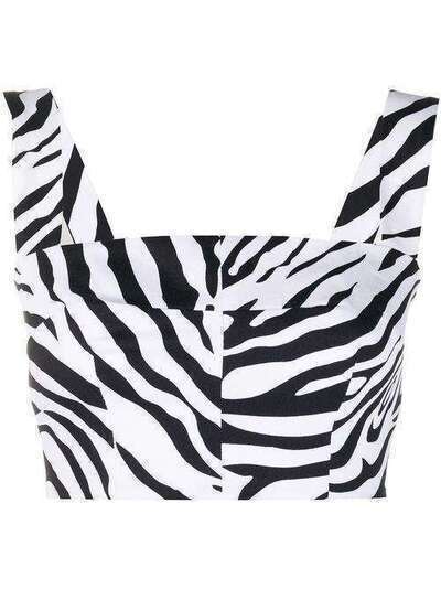 Dolce & Gabbana zebra print bustier top F74L3TFSFJ2