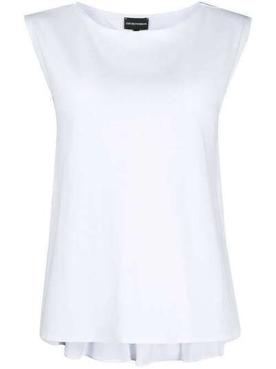 Emporio Armani блузка без рукавов с баской сзади 3H2K7B2J56Z