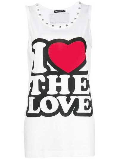 Dolce & Gabbana топ 'I Love The Love' F8H47ZG7OXO