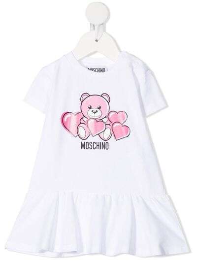 Moschino Kids расклешенное платье с принтом Teddy Bear