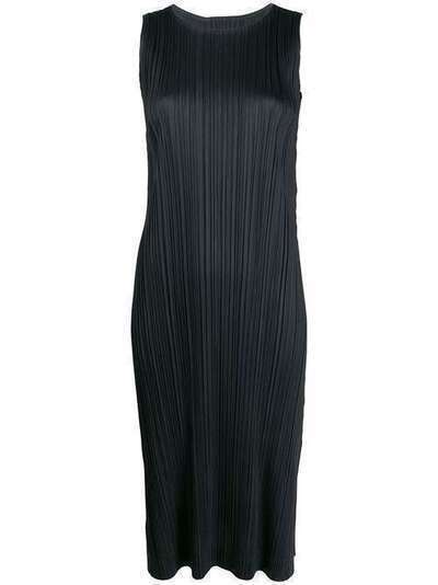 Pleats Please Issey Miyake длинный топ с плиссировкой PP98JH526