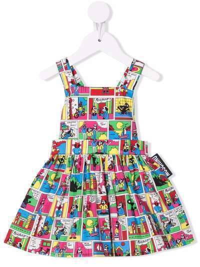Moschino Kids платье-трапеция с принтом