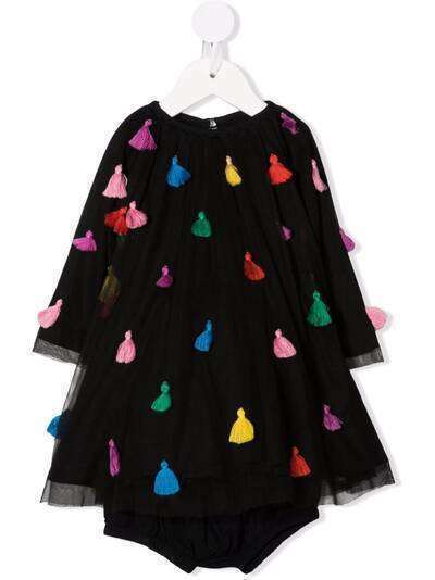 Stella McCartney Kids платье-трапеция с кисточками