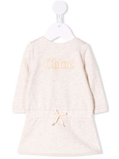 Chloé Kids платье-свитер с логотипом