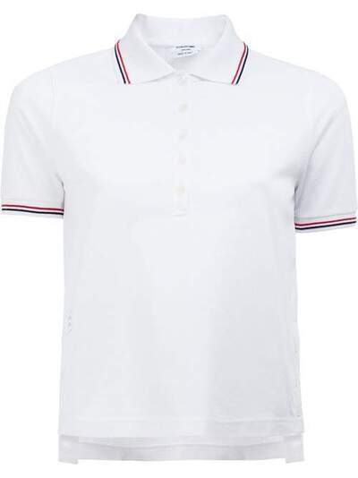 Thom Browne рубашка-поло с полосками на воротнике FJP005A01455