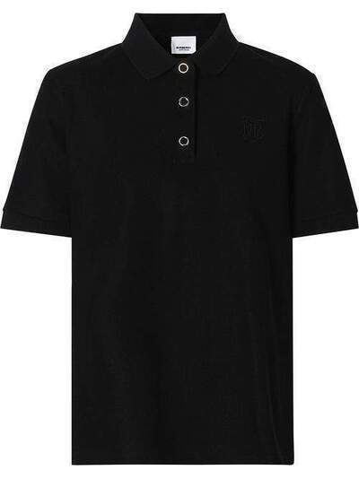 Burberry рубашка-поло из ткани пике с монограммой 8015211
