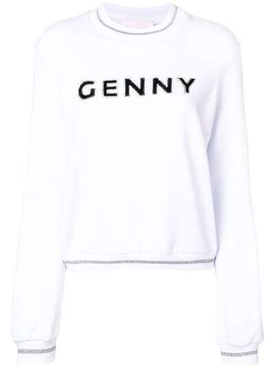 Genny logo printed sweatshirt B6ASB73890182