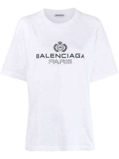 Balenciaga футболка с вышитым логотипом 594599TGV60