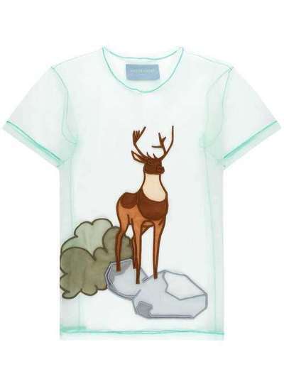 Viktor & Rolf футболка 'Oh Deer' 1JSOFTTULLELIGHTGREENMULTI