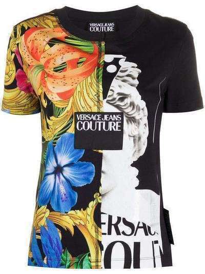 Versace Jeans Couture футболка с круглым вырезом и цветочным принтом B2HVA7K330327