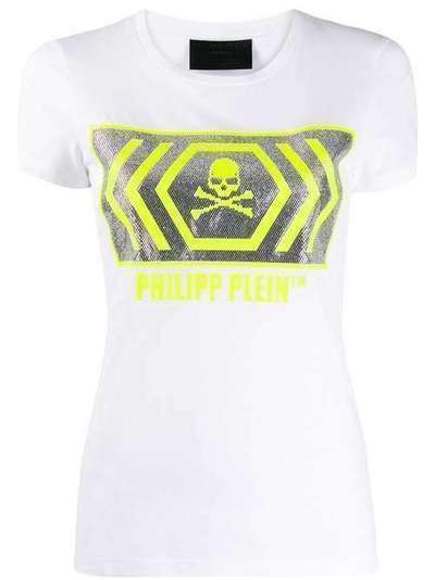 Philipp Plein футболка с короткими рукавами и декором Skull S20CWTK1915PKN002N