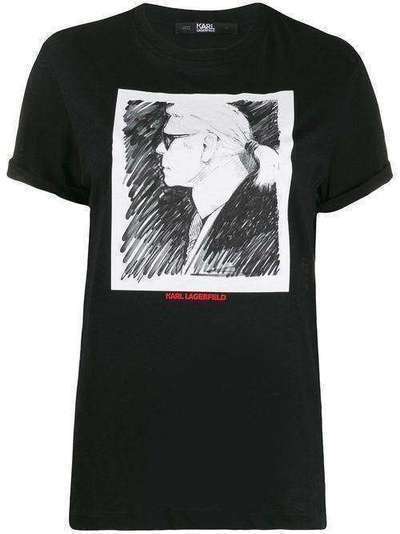 Karl Lagerfeld футболка Karl с принтом 200W1791999