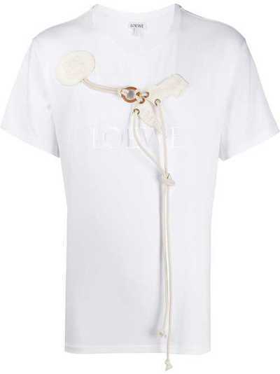 Loewe футболка с декором из веревки H6109030SI