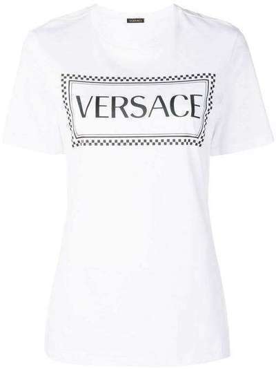 Versace футболка с винтажным логотипом в стиле 90-х A83056A228806