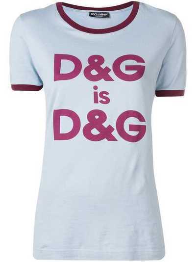 Dolce & Gabbana футболка с логотипом DG F8H32ZG7RDG