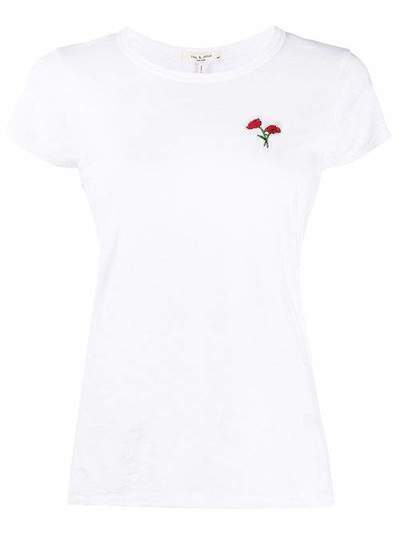Rag & Bone футболка с цветочной вышивкой WCC20ST037CH37