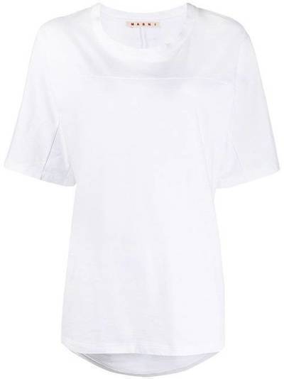 Marni футболка оверсайз с плиссировкой сзади THJE0157EXTCY68