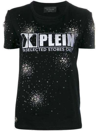 Philipp Plein декорированная футболка с вышитым логотипом S20CWTK1894PTE003N