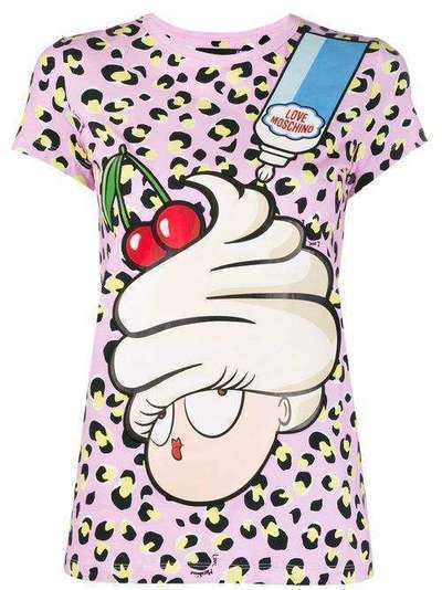 Love Moschino футболка с леопардовым принтом W4F7363M4179