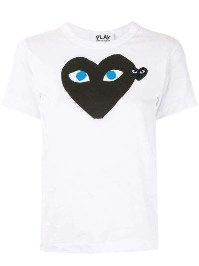 Comme Des Garçons Play футболка с нашивкой-логотипом и принтом AZT087051