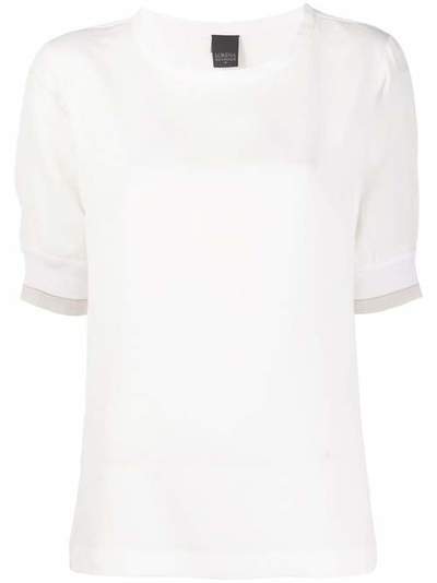 Lorena Antoniazzi футболка с манжетами в рубчик P2044TS028