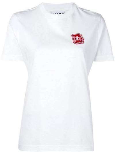 GANNI футболка с нашивкой 'Girls On Top' T2271