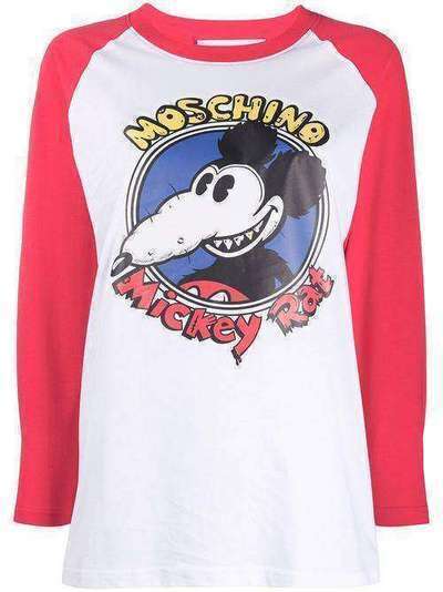 Moschino Mickey Rat print long sleeve T-shirt A07771040