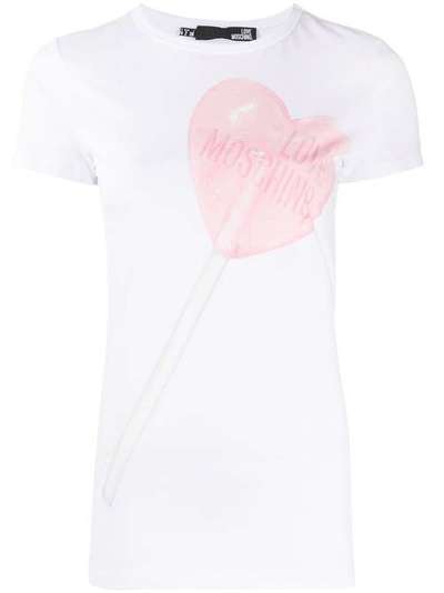 Love Moschino футболка с круглым вырезом