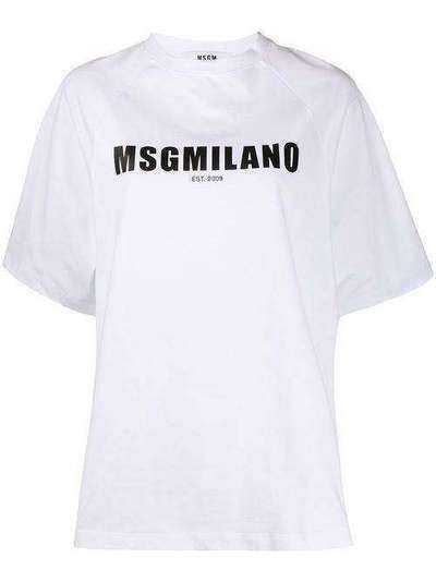 MSGM футболка с логотипом 2841MDM210207298