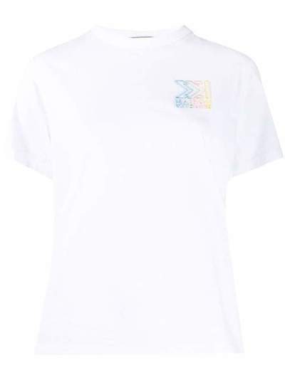 Maison Kitsuné футболка с вышитым логотипом EW00144KJ0010