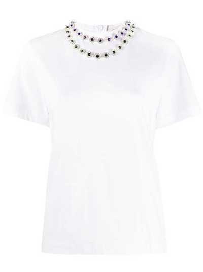 Christopher Kane футболка с кристаллами PF20TS529MEDIUMWEIGHTJERSEYWHITE
