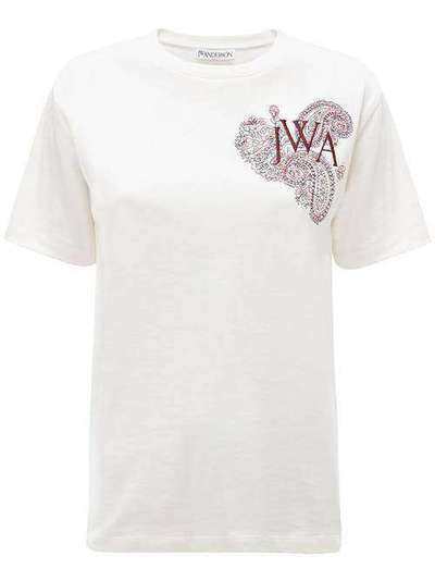 JW Anderson футболка с вышитым логотипом JE0118PG0079001