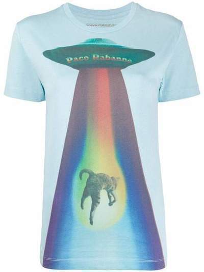 Paco Rabanne футболка с круглым вырезом и принтом 20EJTE022CO0361