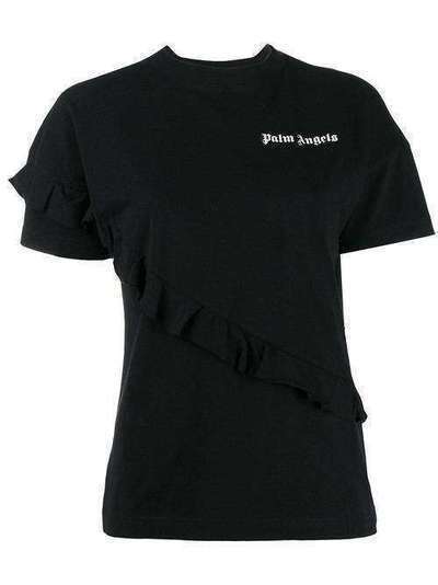 Palm Angels футболка с оборками PWAA013E194130021001