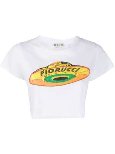 Fiorucci укороченная футболка Flying Saucer W03TUFO3TWH
