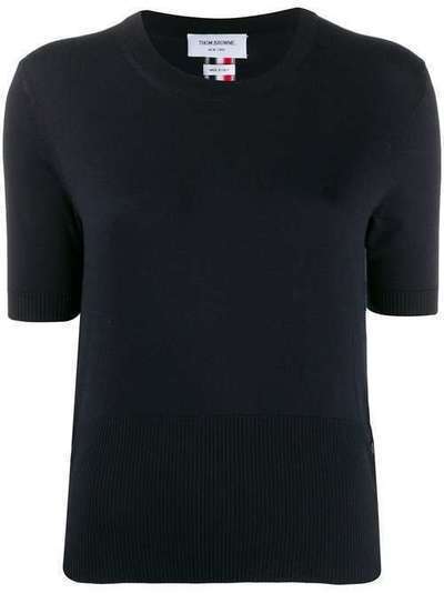 Thom Browne футболка свободного кроя с круглым вырезом и полосками RWB FKA250A06162