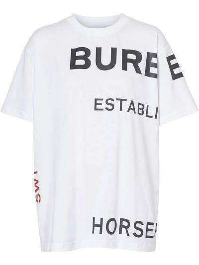 Burberry футболка оверсайз с принтом Horseferry 8017103
