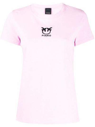 Pinko футболка с вышитым логотипом 1G14XBY651P15