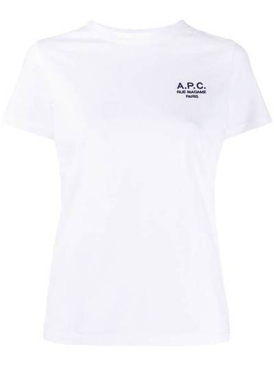A.P.C. футболка с короткими рукавами и вышитым логотипом COEAVF26842