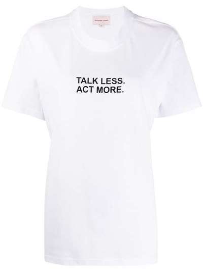 Natasha Zinko футболка свободного кроя с принтом 'talk less. act more' R2050806