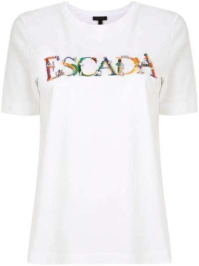 Escada футболка с вышитым логотипом 5031751