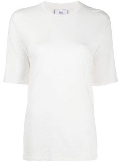 Ami Paris длинная футболка с ярлыком сбоку E20FJ120712
