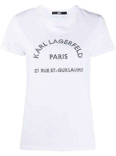 Karl Lagerfeld футболка с круглым вырезом и логотипом 201W1720100