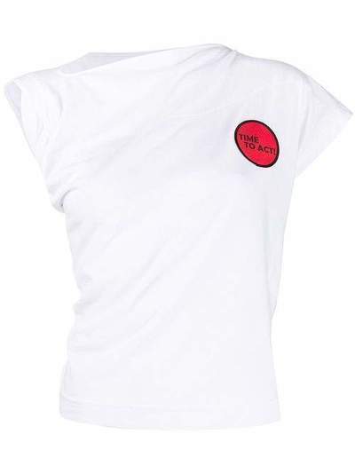 Vivienne Westwood Anglomania футболка Time To Act асимметричного кроя 1701003120987