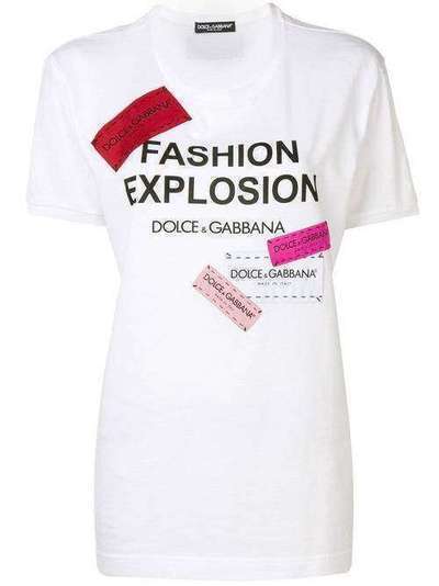 Dolce & Gabbana удлиненная футболка с принтом F8K74ZG7RYQ